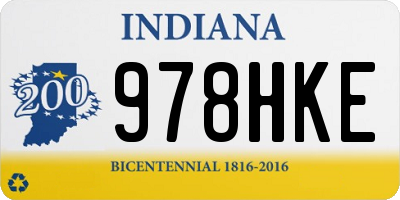 IN license plate 978HKE