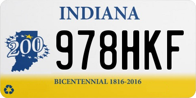 IN license plate 978HKF