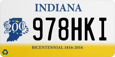 IN license plate 978HKI