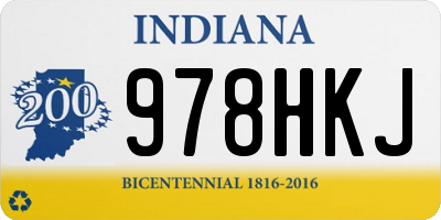 IN license plate 978HKJ