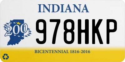 IN license plate 978HKP