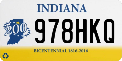 IN license plate 978HKQ