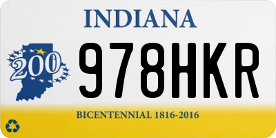 IN license plate 978HKR