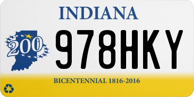 IN license plate 978HKY