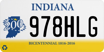 IN license plate 978HLG