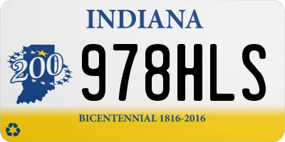IN license plate 978HLS