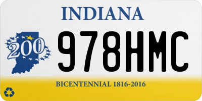IN license plate 978HMC