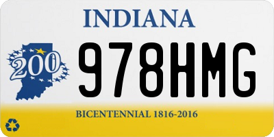 IN license plate 978HMG