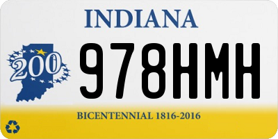 IN license plate 978HMH