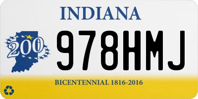 IN license plate 978HMJ