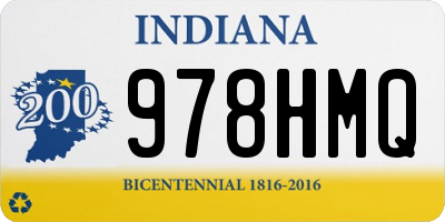 IN license plate 978HMQ