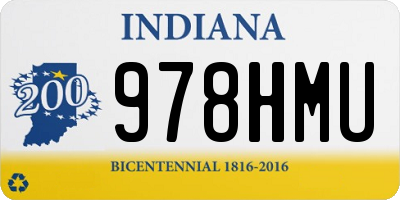 IN license plate 978HMU