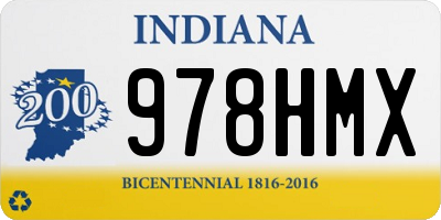 IN license plate 978HMX