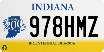 IN license plate 978HMZ