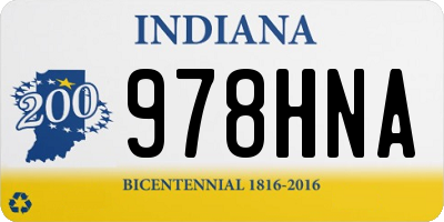 IN license plate 978HNA