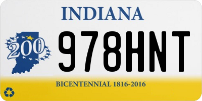 IN license plate 978HNT