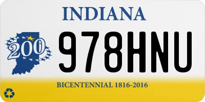 IN license plate 978HNU