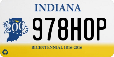 IN license plate 978HOP