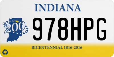 IN license plate 978HPG