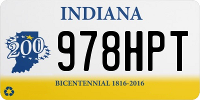 IN license plate 978HPT