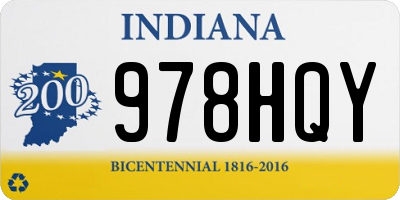 IN license plate 978HQY