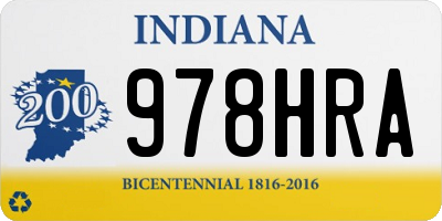 IN license plate 978HRA