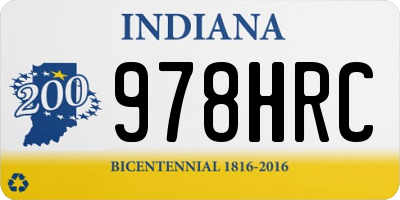 IN license plate 978HRC