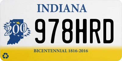 IN license plate 978HRD