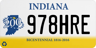 IN license plate 978HRE