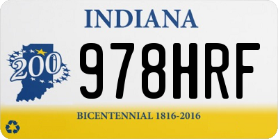 IN license plate 978HRF