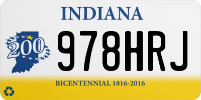IN license plate 978HRJ