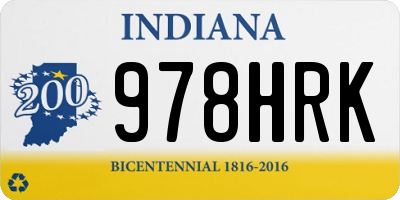 IN license plate 978HRK