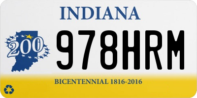 IN license plate 978HRM