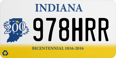 IN license plate 978HRR