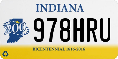 IN license plate 978HRU