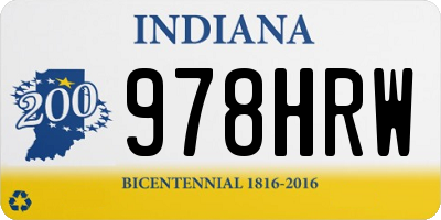 IN license plate 978HRW