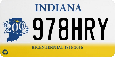 IN license plate 978HRY