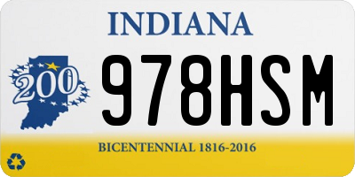 IN license plate 978HSM