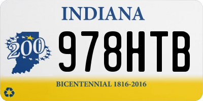 IN license plate 978HTB
