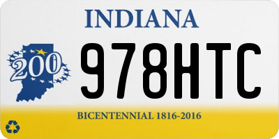 IN license plate 978HTC