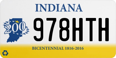 IN license plate 978HTH
