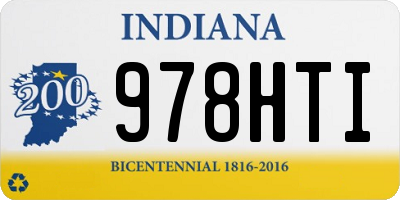 IN license plate 978HTI