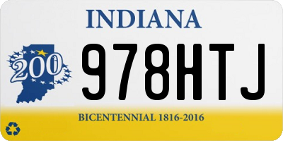 IN license plate 978HTJ