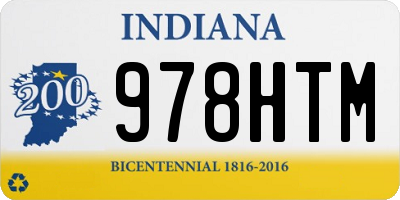 IN license plate 978HTM