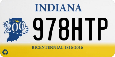 IN license plate 978HTP