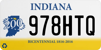 IN license plate 978HTQ