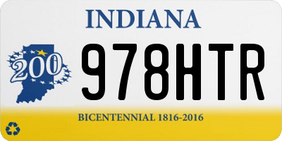 IN license plate 978HTR