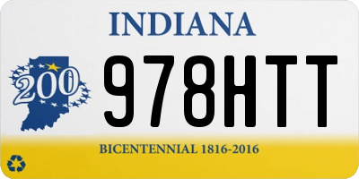 IN license plate 978HTT