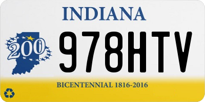IN license plate 978HTV