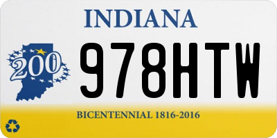 IN license plate 978HTW